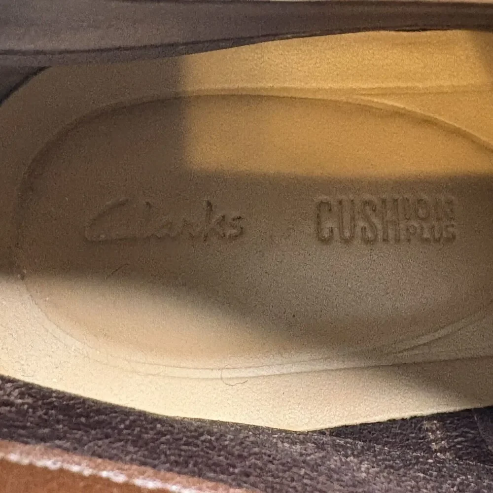 Clarks Men Foxwell‎ Mid Brown Suede Leather Lace Up Boot Cushion Plus Size 11.5